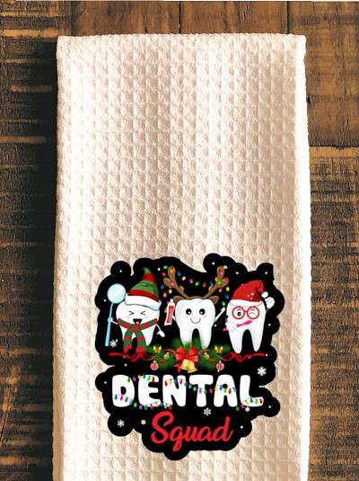Dental Squad Christmas Kitchen Tea Towel