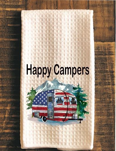 USA Camper Dish Towel